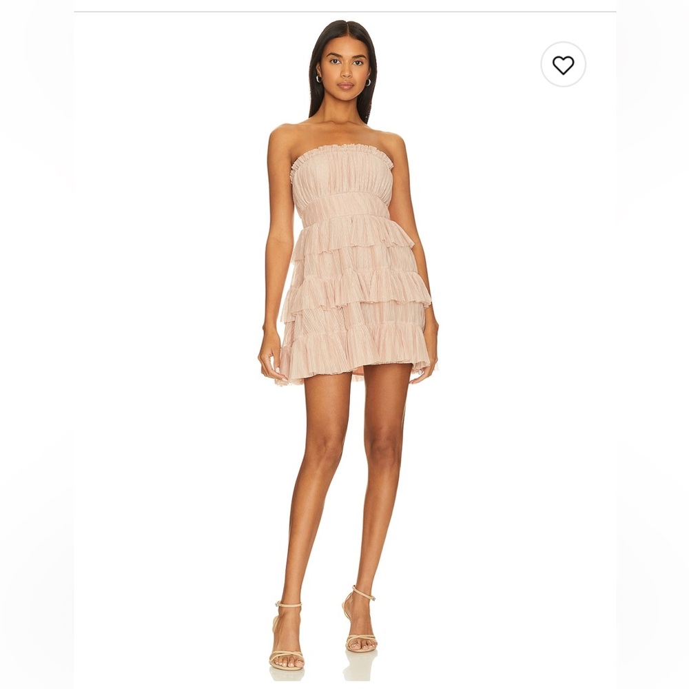 Barlow Mini Dress in Rosey Neutral